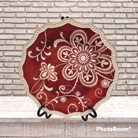 π2 for $18π Retired 9" Maribeth Pattern Salad Plate by Pier 1.